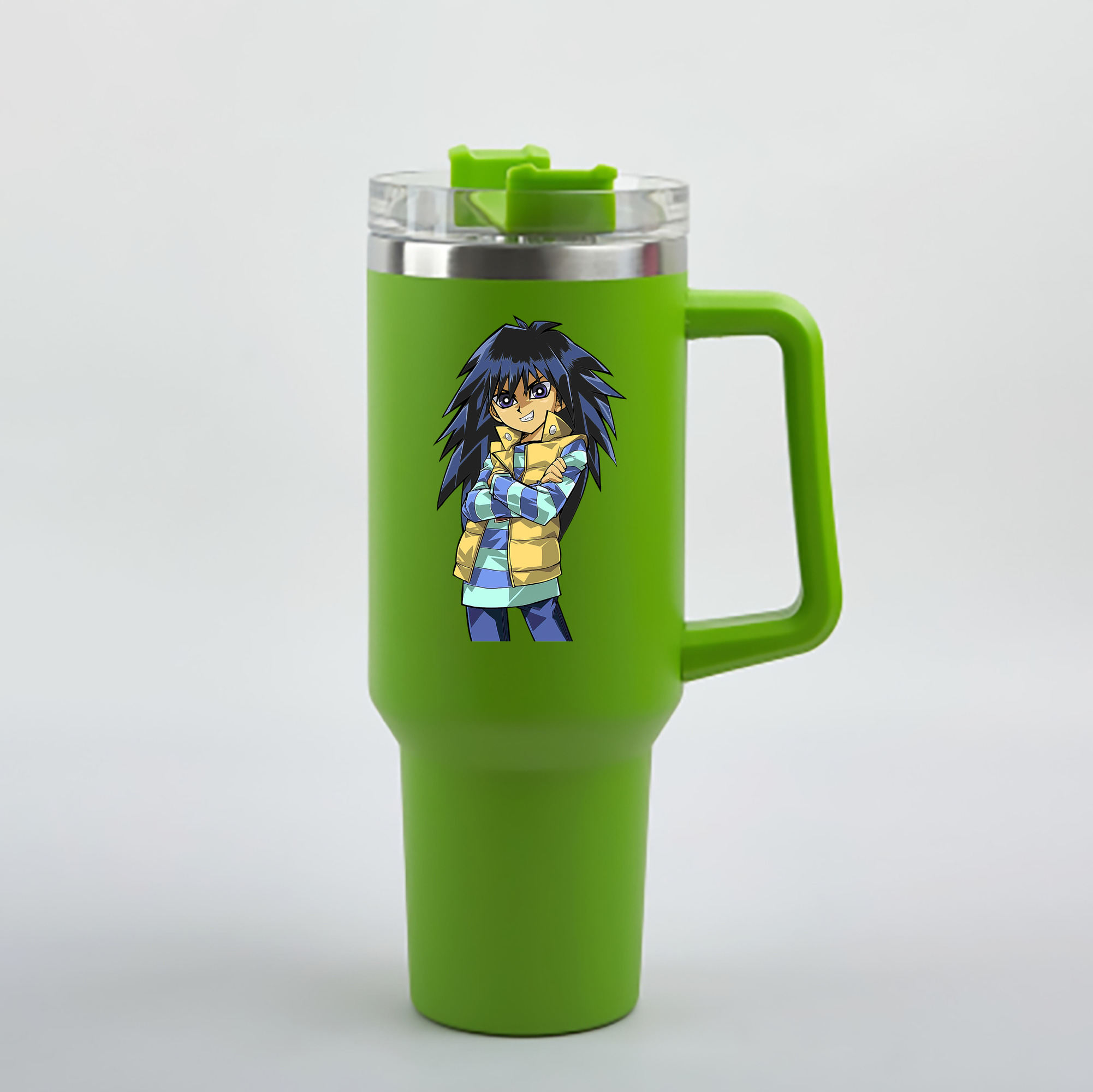 （画像用） 遊☆戯☆王 Yu-Gi-Oh! 1200mL車用タンブラー - クリスタルステッカー（プラスチックストロー付き）